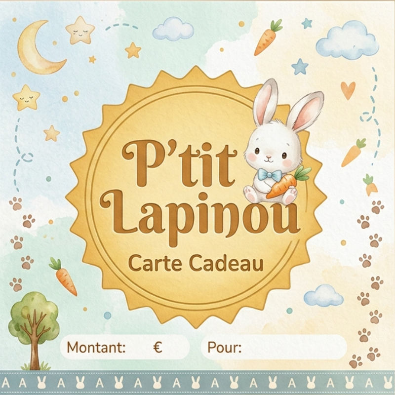 christening gift card little bunny