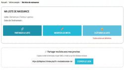Partager la liste de naissance