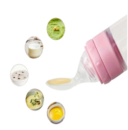 Biberon Rose avec Cuillère