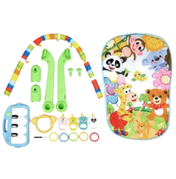 Tapis d'éveil avec arceau de jeu multicolor